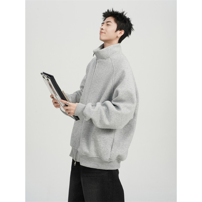 5582-P48美式潮牌休闲宽松立领百搭拉链卫衣外套，女装卫衣/绒衫，星座617A-2