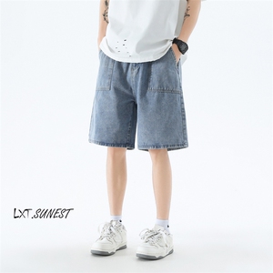 D321-K228#夏季薄款宽松多口袋牛仔裤 P45（S-2XL）图片