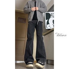 美式水洗微喇牛仔裤男春季复古潮流百搭长裤A166-N558-P50控78，男装牛仔裤，电商A166