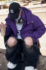 白鸭绒冬季潮流大码光板连帽羽绒服保暖外套Y5849-P165【特价】，男装羽绒服，电商A007