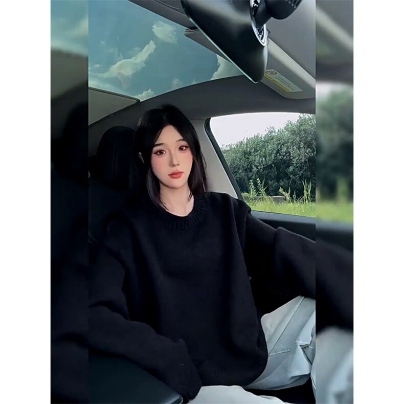 重磅秋冬男女纯色打底针织衫圆领套头半高领毛衣美式复古休闲上衣,男装T恤,电商A486