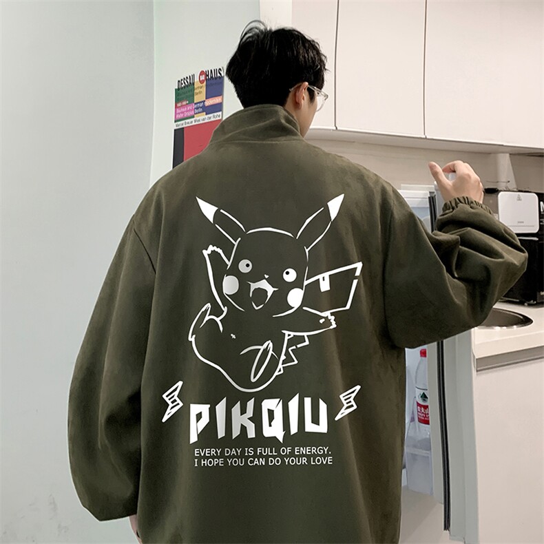 麂皮绒夹克男大码立领褂子外套JK85078-P68加绒款-P78,男装夹克,电商A040