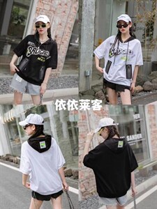 现货撞色帽时尚小衫,其它,依依莱客