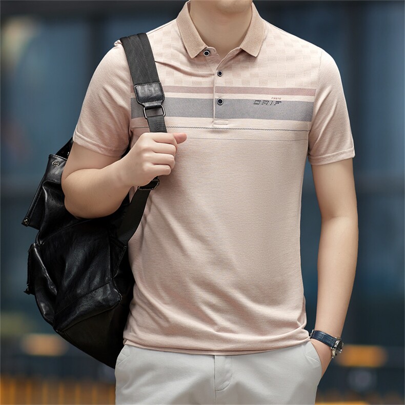 棉质短袖T恤男宽松翻领POLO衫夏季新款男士休闲体恤WK5823-P57,男装Polo衫,星座1105-3