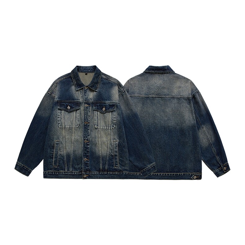 秋季新款宽松工装大码水洗牛仔夹克外套N8889/P145,男装夹克,星座202-1