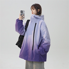渐变三防户外冲锋衣内里600克仿兔毛潮牌棉衣XZ301AY08P128，男装棉衣，星座301A