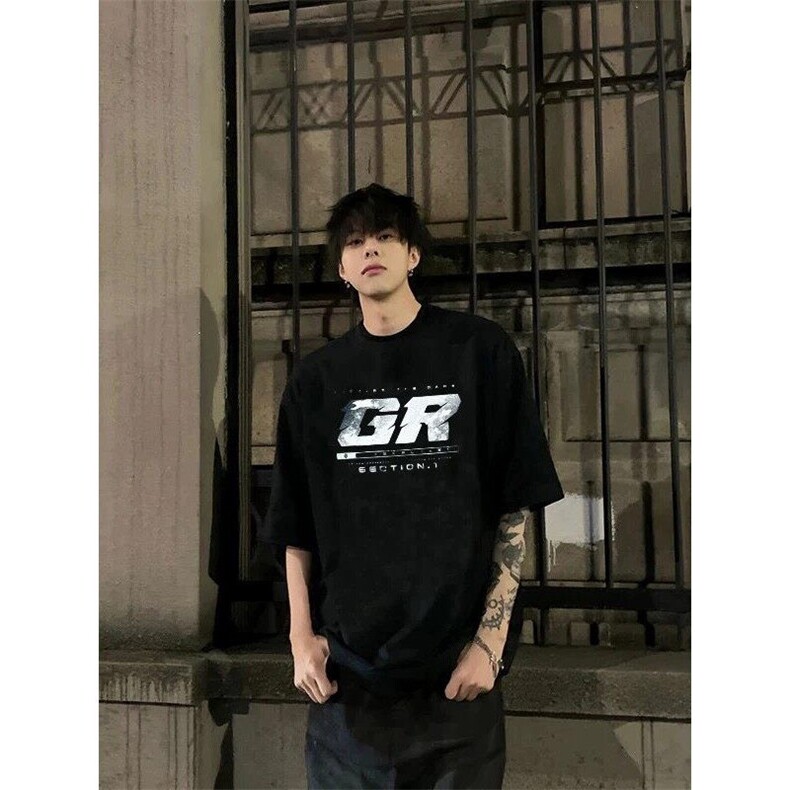 wassuphappy重磅刺绣短袖t恤男夏季潮流美式青少年情侣休闲上衣,男装T恤,星座809A(原222-1)