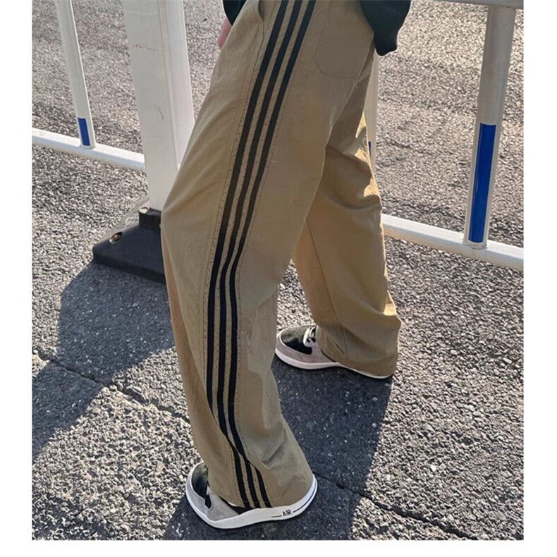 【网图现货】美式三条杠宽松冲孔速干直筒裤K1152/P45,男装休闲裤,星座205-3