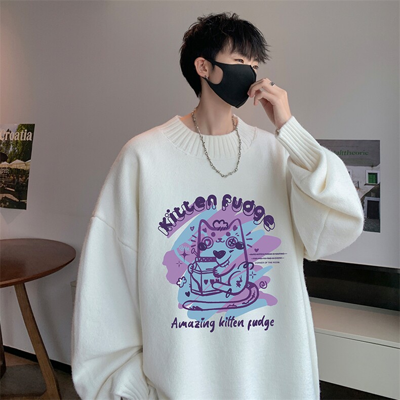 半高领毛衣男士大码针织衫男毛线衣男M18317-P45加绒款-P65,男装针织衫/毛衣,电商A040