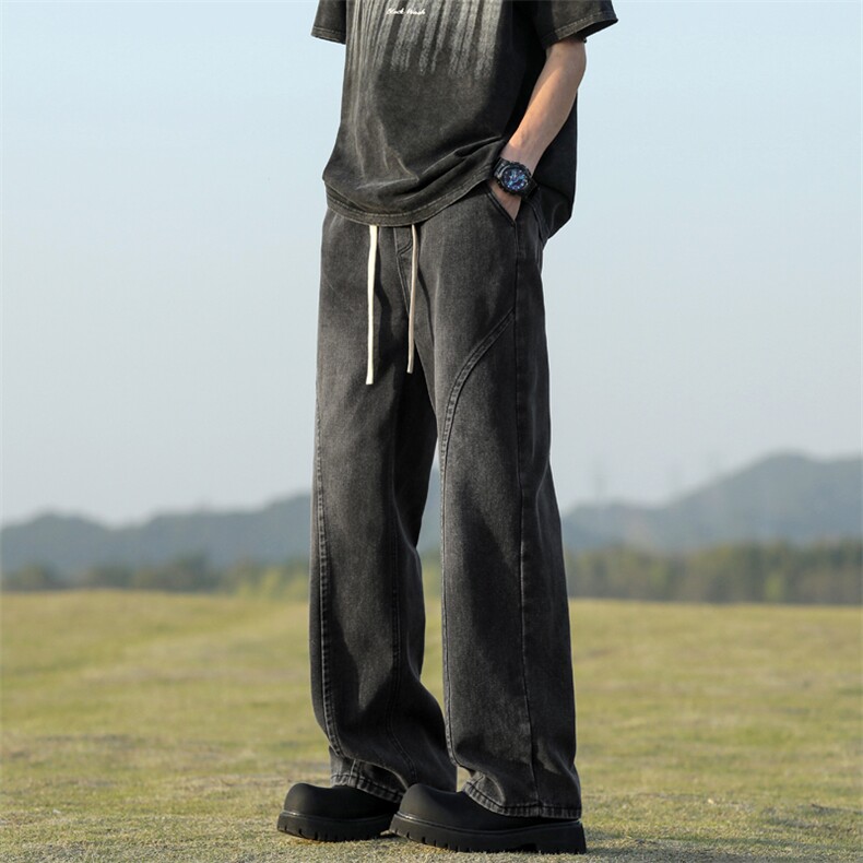 复古宽松美式牛仔裤直筒时尚潮牌男款裤子 K760 特批-40图片
