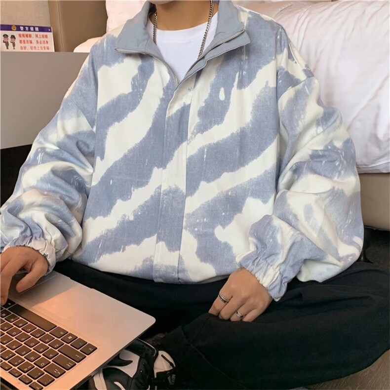 双面穿ins潮痞帅超火外套男春秋季hiphop高街上衣宽松欧美式工装,男装工装外套,星座1210-1