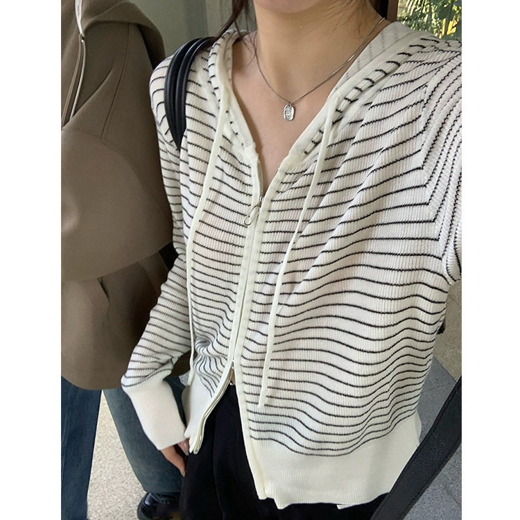 时尚优雅女士羊毛连帽拉链开衫百搭显瘦气质外套,女装羊毛衫,圣旺供货