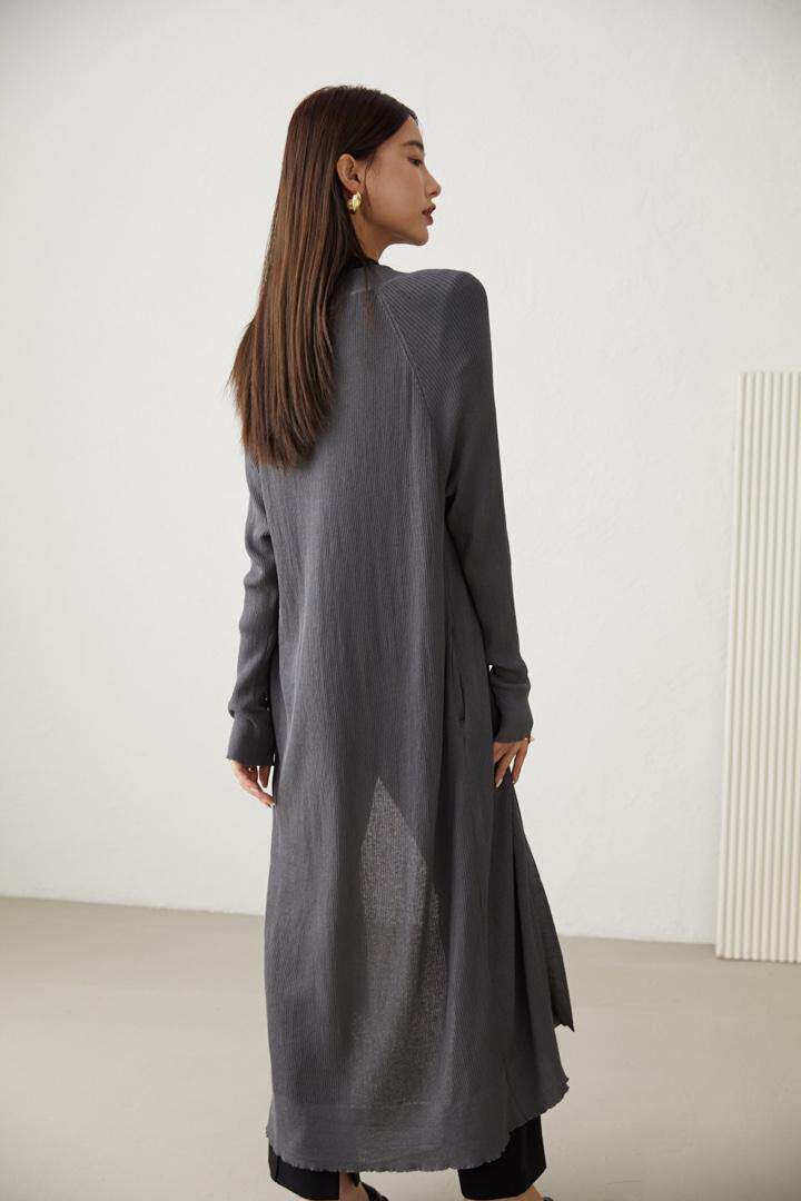 《现货》简约冰丝针织长款开衫，其它，M&VC