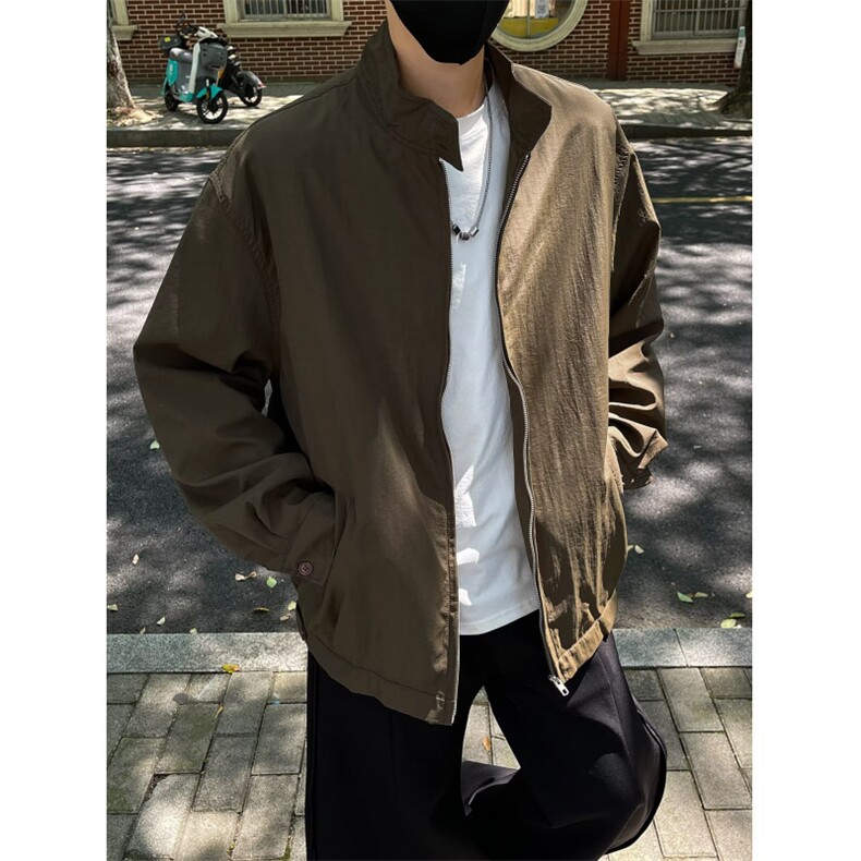 春秋款潮流运动秋季夹克潮牌港风日系宽松上衣4430P55,男装夹克,星座410-2
