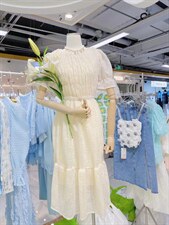 夏装新款花朵蕾丝连衣裙，女装连衣裙，WOOSING