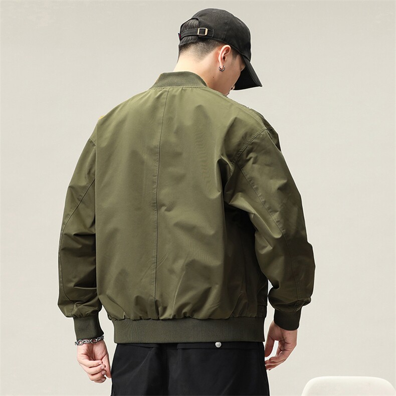 棒球服男春秋2025新款韩版休闲宽松潮牌工装夹克男DJ6005-P110,男装夹克,电商D215