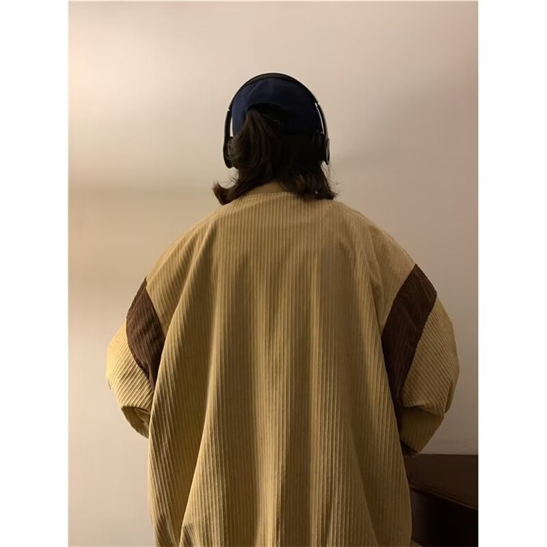 日系cityboy灯芯绒棒球服男春秋潮牌复古宽松夹克外套女Y573-p58,男装夹克,星座1008-1