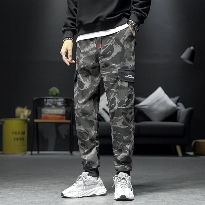 男春秋束脚迷彩裤 弹力工装裤5032-1_388(M-4XLP50 5XL-9XLP60)图片