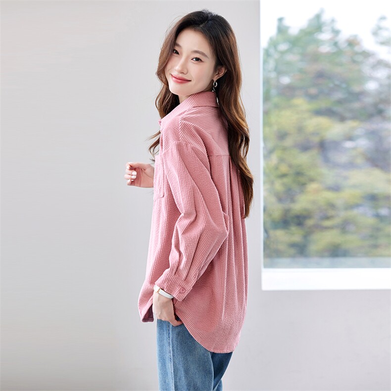 新款早春灯芯绒小西装女外套上衣长袖时尚女装开衫女，女装衬衫，涵誉