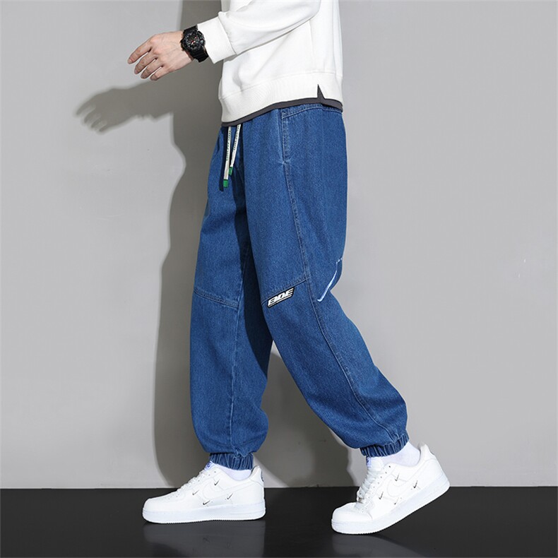 M-8XL秋季新款大码束脚水洗潮流休闲束脚牛仔裤109-K122-P55,男装牛仔裤,星座109