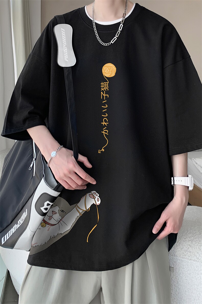 230g重磅纯棉短袖t恤男大码半袖半截袖DX17115-P20,男装T恤,电商A040