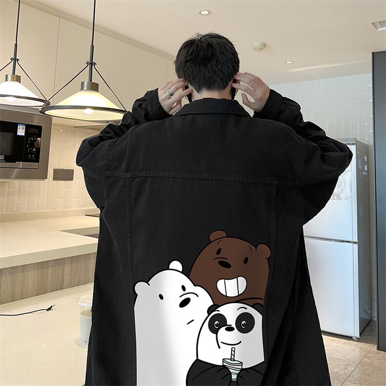 牛仔夹克男大码牛仔外套男茄克NJ77277-P60加绒款-P75,男装夹克,电商A040