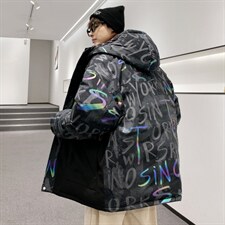 港风 2026冬季新款90%白鸭绒中长款连帽羽绒服男XZ109-Y2229-P198图片