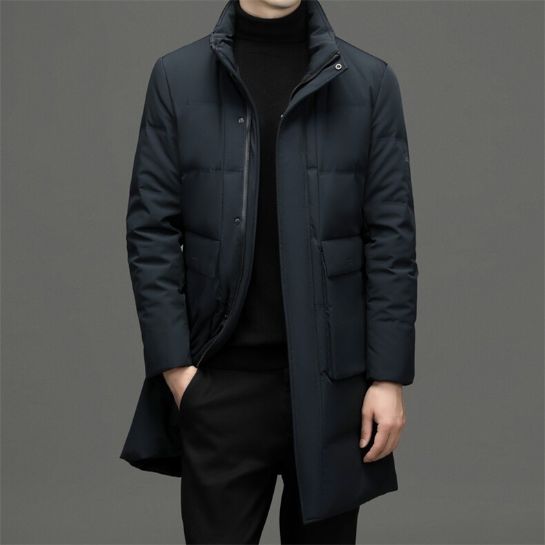 BNA2197钱塘2020-2冬季厚款中年男士有帽商务休闲新款羽绒服P330,男装羽绒服,钱塘207-2