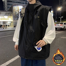 美式vintage冲锋衣加棉工装马甲机能风坎肩背心棉服MJ083-P65，男装背心/马甲，星座308B-1