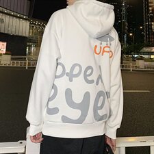 港风休闲连帽卫衣男秋冬季休闲大码加绒套头衫a090-wy50p65限88，男装卫衣，电商A089-1