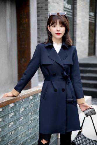 秋装新款上市：针织空气层面料拼色风衣M一XXX乚，女装风衣，拉思维加丝