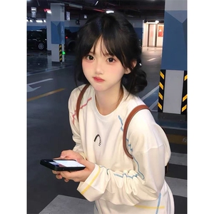 美式高街解构工艺速干长袖T恤衫男女款防晒上衣户外运动骑行服潮图片