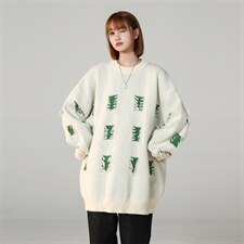 M6122/P70秋冬中性风毛衣撞色个性毛衣男女针织衫潮大码上衣毛衫，男装针织衫/毛衣，电商A141