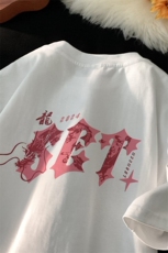 24新款龙年字母印花高街短袖宽松平铺M~5XLXZ604-DT217-P25控39，男装T恤，星座604