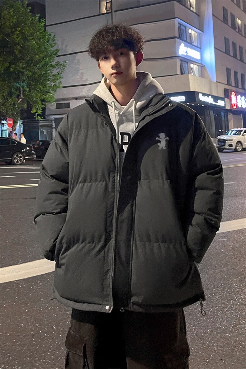 外景冬季加厚面包服男青年宽松保暖棉衣无帽立领外套MF00432/P90,男装棉衣,电商B316