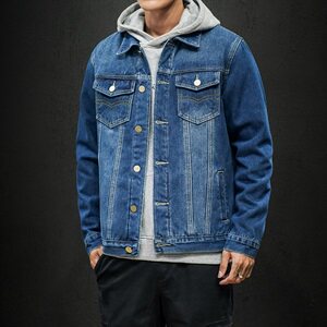 秋冬季加绒加厚牛仔夹克男修身休闲韩版潮流外套日系衣服1608-P95图片 秋冬季加绒加厚牛仔夹克男修身休闲韩版潮流外套日系衣服1608-P95图片