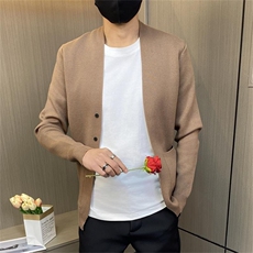 M837-特P60控88简约痞帅纯色开衫毛衣男士潮流修身百搭针织衫外套，男装针织衫/毛衣，电商D310B-1