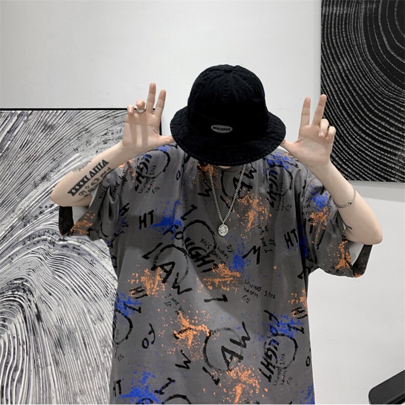 特P20控39 高品质 夏季新款复古纯棉印花圆领短袖T恤 TC01图片