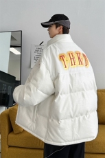 2025PU皮棉衣棉服字母印花鳄鱼纹拼接面包服棉袄皮衣外套1612-P85，男装棉衣，星座207
