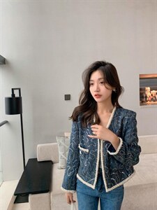 亮片定制小香外套图片
