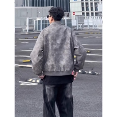 黑色闪电竹节纹牛仔裤男款春秋款工装裤子美式显腿长直筒微喇裤，男装牛仔裤，四季星座505