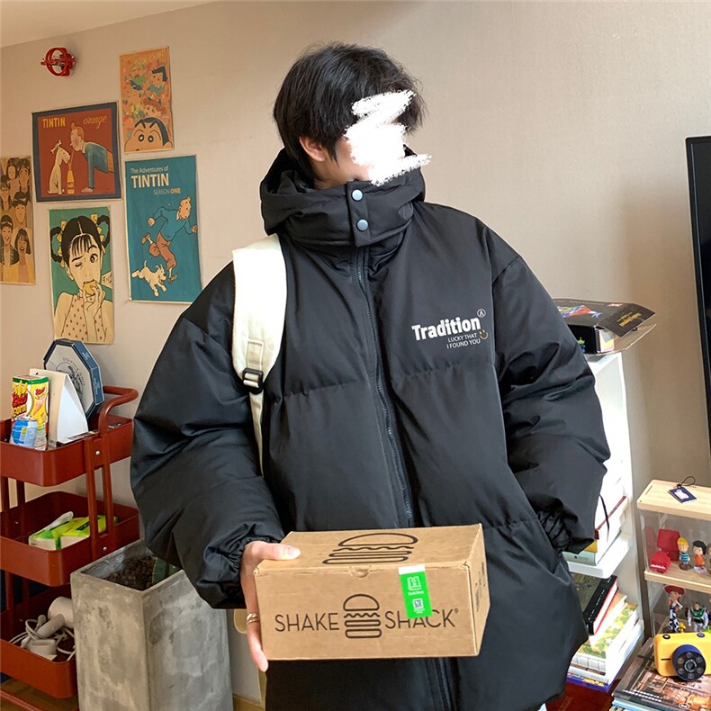 冬季港风韩版宽松加棉加厚连帽冲锋衣棉衣棉服MY6201P115控158,男装夹克,电商A268A