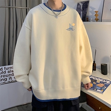 假两件毛衣男大码加绒针织衫男毛线衣M80364-P55加绒P70，男装针织衫/毛衣，电商A040