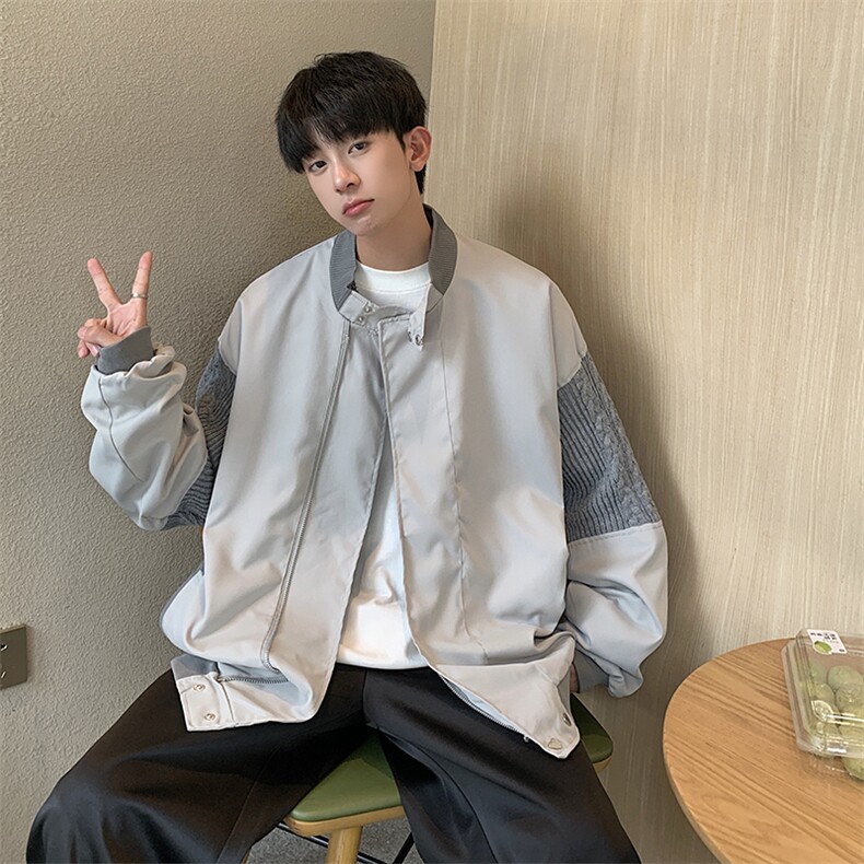 Wt002-P60美式复古拼接潮牌棒球服,男装夹克,星座1501-1