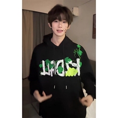 纯棉美式高街葡萄网球毛巾刺绣连帽卫衣ZW0113-P58加绒63，男装卫衣，星座313A(原308A-2)