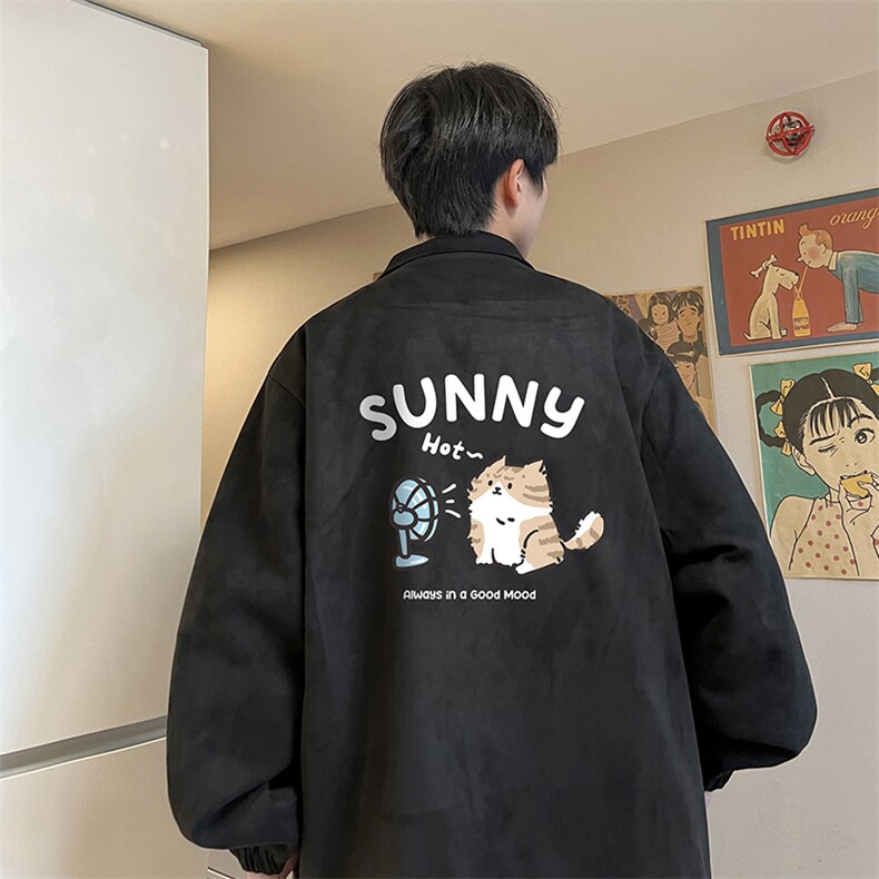 麂皮绒夹克男大码立领褂子外套JK85402-P68加绒款-P78,男装夹克,电商A040