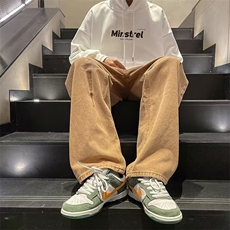 oversize裤子美式复古牛仔裤男设计感小众潮牌新款裤子N3450-p47，男装牛仔裤，星座1008-1