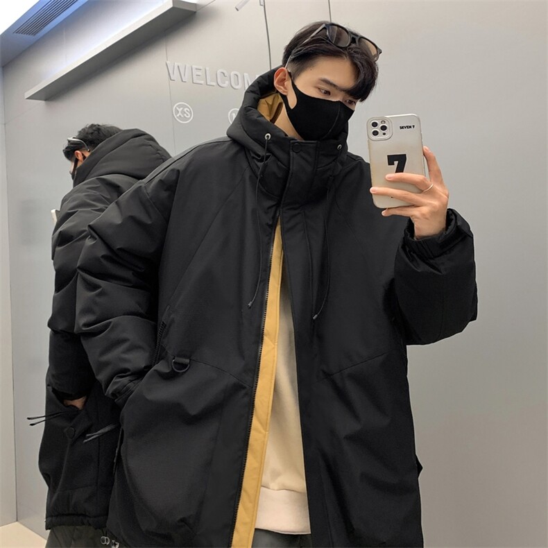 冬季男女登山服白鸭绒连帽纯色工装羽绒服外套A406Y93650P235,男装羽绒服,星座309（原A406）