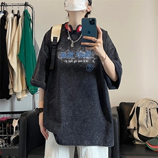 得物直播品质240重磅水洗xz605-dsx260特批30控49，男装T恤，星座605(原A050)