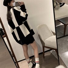 大格子开衫，其它，XTZ style